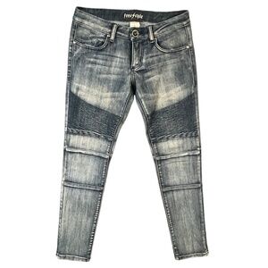 Free Style Revolution Jeans Blue Denim Low Rise Stretch Juniors Size 5